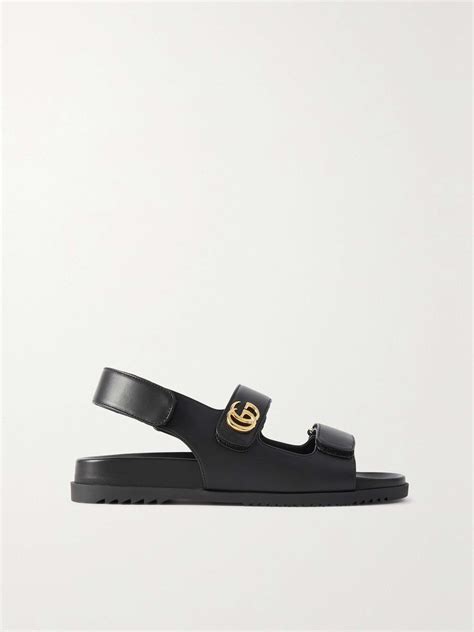 gucci embellished grosgrain-trimmed leather sandals|Gucci Moritz Sandal (Women) .